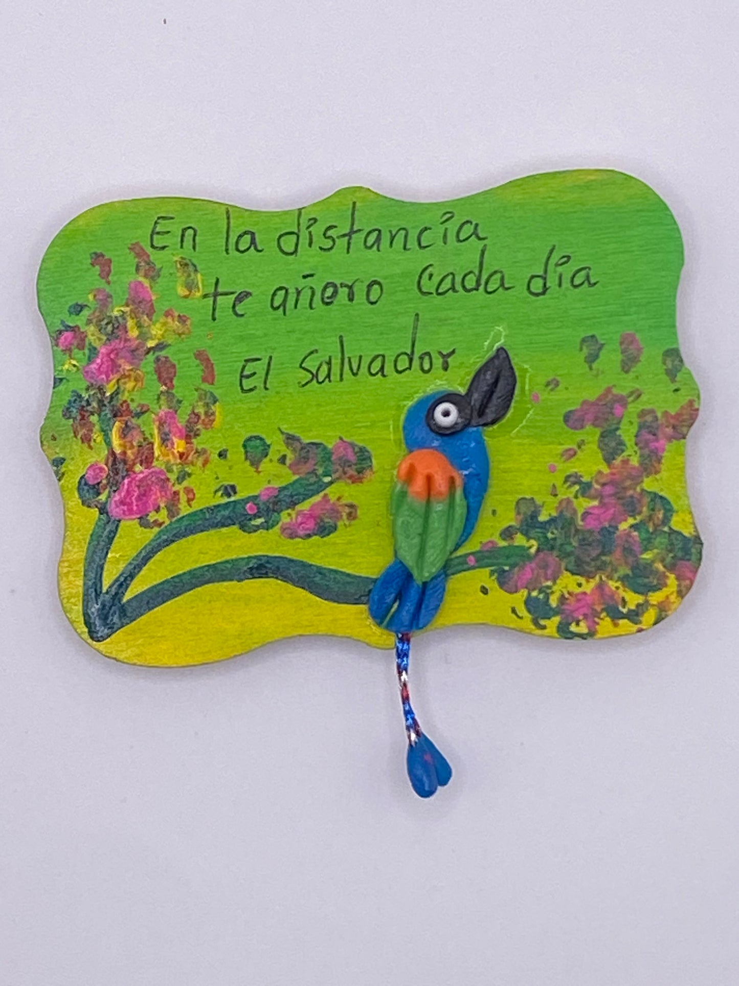 Fridge magnet from El Salvador Torogos bird