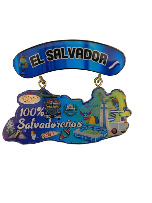 Llavero acrílico mapa de El Salvador