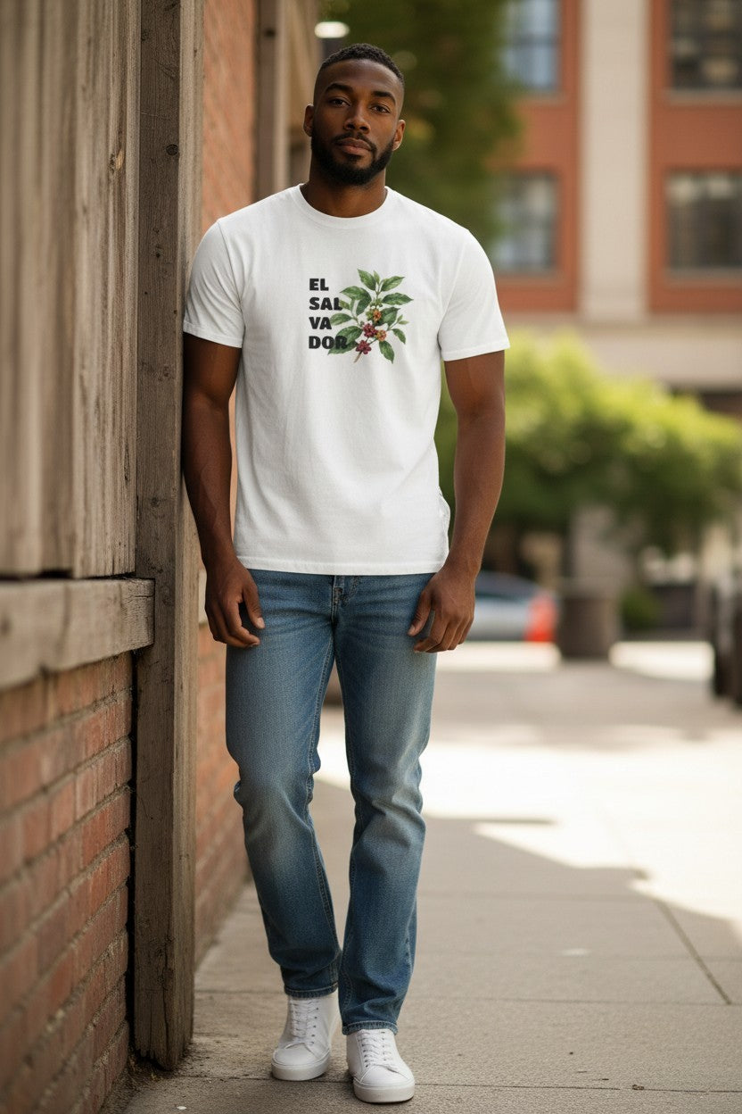 Camiseta con texto de El Salvador para hombres y mujeres